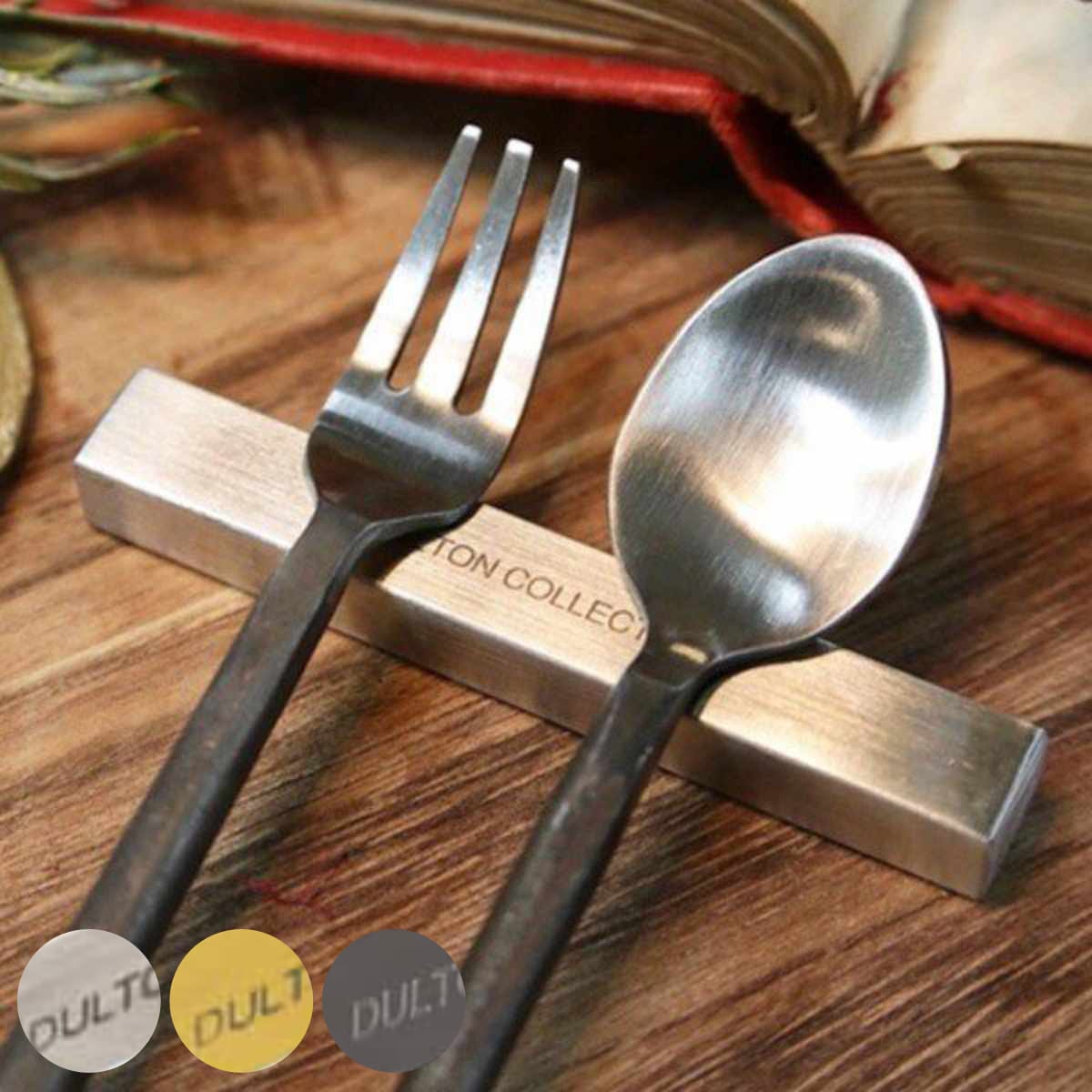 ナイフレスト カトラリーレスト スクエア 食器 ステンレス製 シルバー ダルトン DULTON （ 箸置き 箸休め フォークレスト カトラリー ステンレス 洋食器 おしゃれ シンプル マット ビンテージ スプーン フォーク ナイフ 箸 ） 【マットブラック】