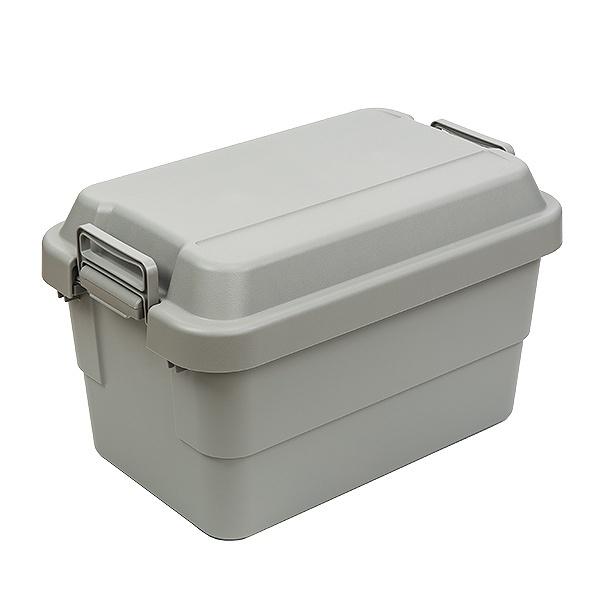 収納ボックス 幅60×奥行39×高さ37cm トランクカーゴ 50L TC-50 頑丈箱 日本製 グレー （ 座れる 収納ケース 収納 ボックス フタ付き ケース 工具箱 プラスチック おしゃれ アウトドア ） 【グレー】