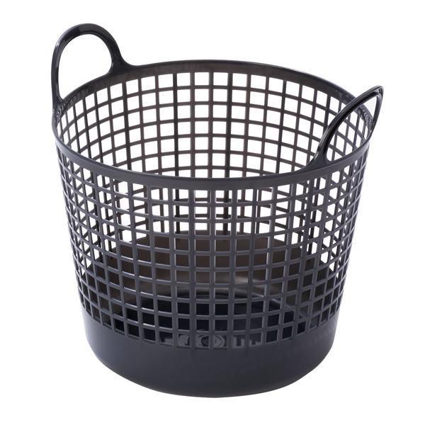 ランドリーバスケット ラウンドバスケット LBB-01C バイオプラスチック配合 （ 洗濯かご バスケット ランドリーバッグ ライクイット like-it 洗濯用品 洗濯 脱衣かご ランドリー 収納ボックス 収納用品 洗濯物 おもちゃ かご ） 【グレー】