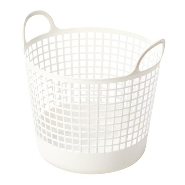 ランドリーバスケット ラウンドバスケット LBB-01C バイオプラスチック配合 （ 洗濯かご バスケット ランドリーバッグ ライクイット like-it 洗濯用品 洗濯 脱衣かご ランドリー 収納ボックス 収納用品 洗濯物 おもちゃ かご ） 【ホワイト】