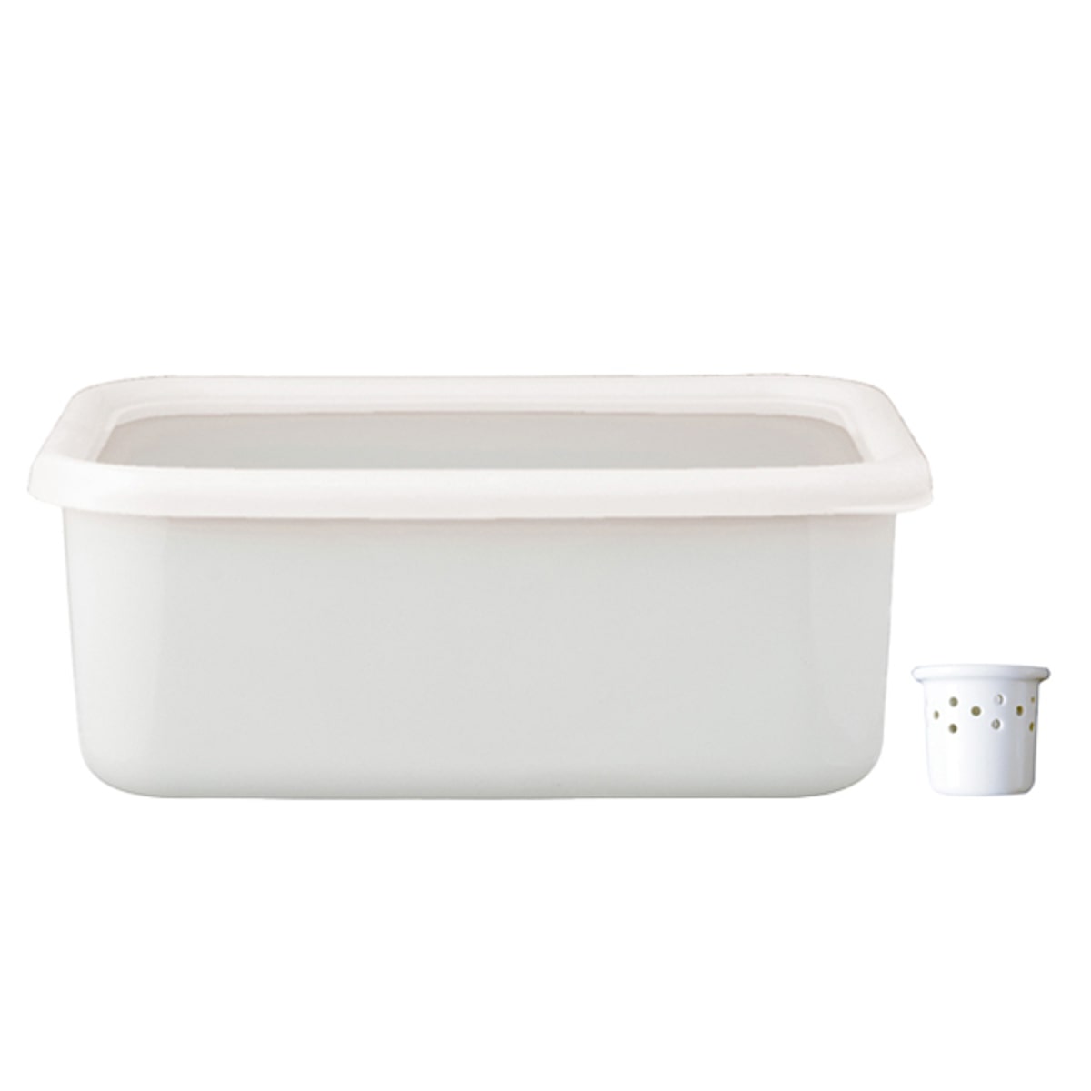 ぬかづけ容器 角型 ホーロー製 水抜き付き 2.8L HoneyWare 富士ホーロー （ ぬか漬け容器 漬物容器 水取り器付き 漬物桶 漬け物桶 ホーロー容器 琺瑯容器 保存容器 食品保存 おしゃれ ハニーウェア ）