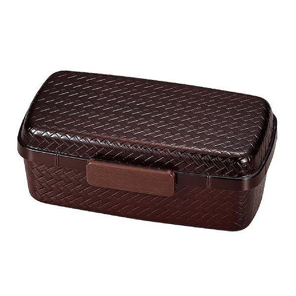 お弁当箱 1段 2点ロック HAKOYA あじろ 800ml ランチボックス （ 弁当箱 レンジ対応 食洗機対応 和柄 ハコヤ はこや 一段 和風 レンジOK 食洗機OK 一段弁当箱 和 あじろ弁当 ドーム蓋 ふんわり ふわっと 二点ロック ） 【 溜 】