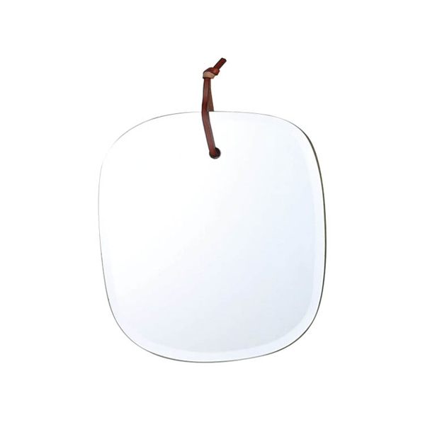 ウォールミラー ハングミラー 高さ20cm ダルトン DULTON ミラー 壁掛け 鏡 （ おしゃれ 壁掛けミラー かがみ カガミ 縁なし オーバル 壁 掛け 吊り下げ ハンギング 玄関 リビング 四角 角丸 ）