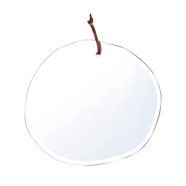 ウォールミラー ハングミラー 高さ24cm ダルトン DULTON ミラー オーバル 円形 壁掛け 鏡 （ おしゃれ 壁掛けミラー かがみ カガミ 縁なし 丸型 壁 掛け 吊り下げ ハンギング 玄関 リビング ）