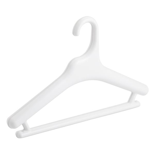 滑らないハンガー ハンガー 3本組 幅37cm すべらない 滑り止めがついた衣類ハンガー Midline （ 衣類ハンガー ジャケットハンガー 女性 レディース 3本セット スラックス スカーフ キャミソール スカート 洗濯ハンガー 衣類 収納 ） 【ホワイト】