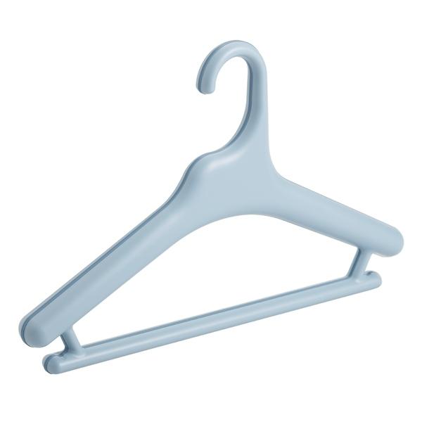 滑らないハンガー ハンガー 10本組 幅37cm すべらない 滑り止めがついた衣類ハンガー Midline レディース （ 衣類ハンガー ジャケットハンガー 女性 セット スラックス スカーフ キャミソール スカート 洗濯ハンガー ） 【ライトブルー】
