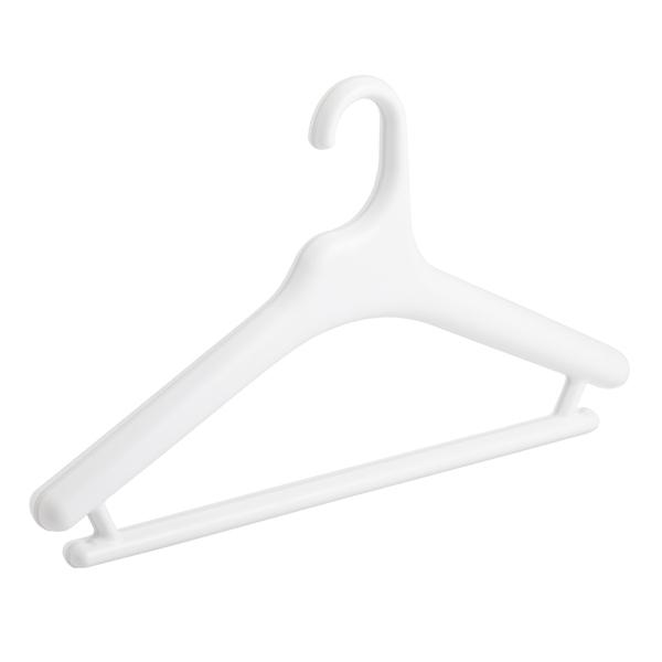 滑らないハンガー ハンガー 1本 42cm すべらない 滑り止めがついた衣類ハンガー Midline メンズ （ 衣類ハンガー ジャケットハンガー 男性 スラックスハンガー ネクタイ 滑りにくい 洗濯ハンガー 衣類 収納 おしゃれ ） 【ホワイト】