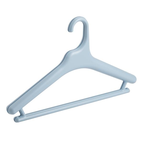 滑らないハンガー ハンガー 3本組 42cm すべらない 滑り止めがついた衣類ハンガー Midline メンズ （ 衣類ハンガー ジャケットハンガー 男性 スラックスハンガー ネクタイ 滑りにくい 洗濯ハンガー 衣類 収納 おしゃれ ） 【ライトブルー】