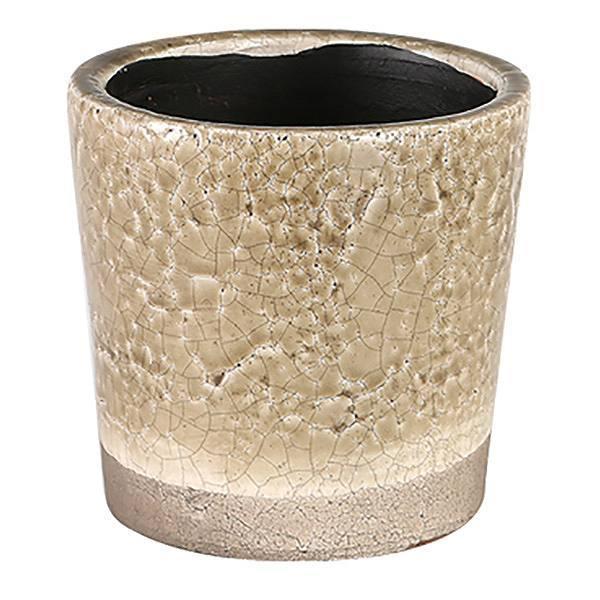 フラワーポット ダルトン DULTON 高さ15.5cm カラー グレーズド ポット クラシックグリーン （ 植木鉢 鉢 プランター 園芸用品 庭 お庭 玄関 お部屋 室内 屋外 おしゃれ カラフル インテリア コンパクト ハンドメイド 底穴 小さい ） 【クレイ】