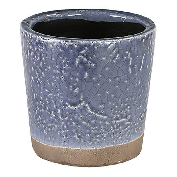 フラワーポット ダルトン DULTON 高さ15.5cm カラー グレーズド ポット クラシックグリーン （ 植木鉢 鉢 プランター 園芸用品 庭 お庭 玄関 お部屋 室内 屋外 おしゃれ カラフル インテリア コンパクト ハンドメイド 底穴 小さい ） 【バイオレット】