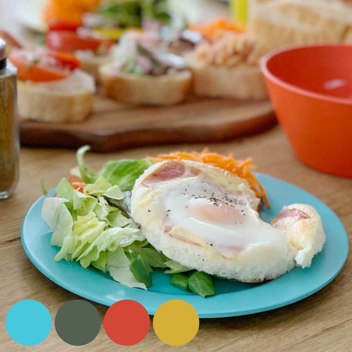 ダルトン プレート 20cm M＆B プラスチック バンブーファイバー （ DULTON 食洗機対応 皿 お皿 パン皿 バンブー素材 軽い 割れにくい アウトドア キャンプ ピクニック 持ち運び カラフル おしゃれ ）【 オレンジ 】