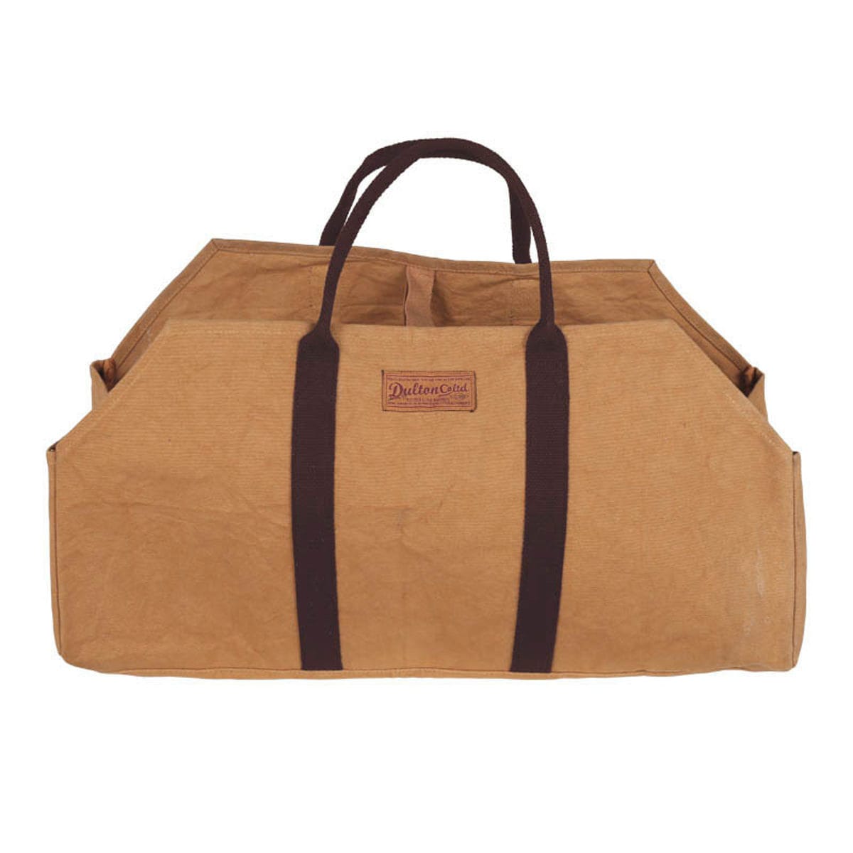 アウトドアバッグ ダルトン ワックスキャンバスログバッグ （ DULTON ワックス キャンバス ログ バッグ WAX CANVAS LOG BAG 大容量 アウトドア 作業バッグ カバン キャンプ 大きい トートバッグ 工具入れ 薪入れ おしゃれ ） 【キャメル】