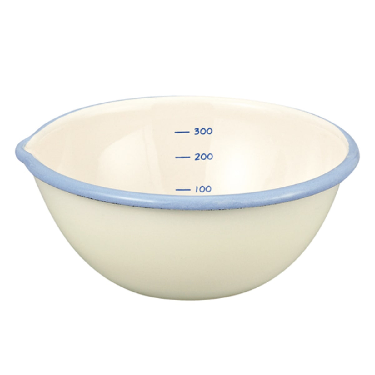 ボウル 12cm ホーロー製 富士ホーロー Honey Ware 片口ボール （ ボール ホーローボウル 琺瑯ボウル 琺瑯ボール ほうろう 片口ボウル 調理ボウル 調理ボール 目盛り付き 白 下ごしらえ キッチンツール ） 【ホワイト】