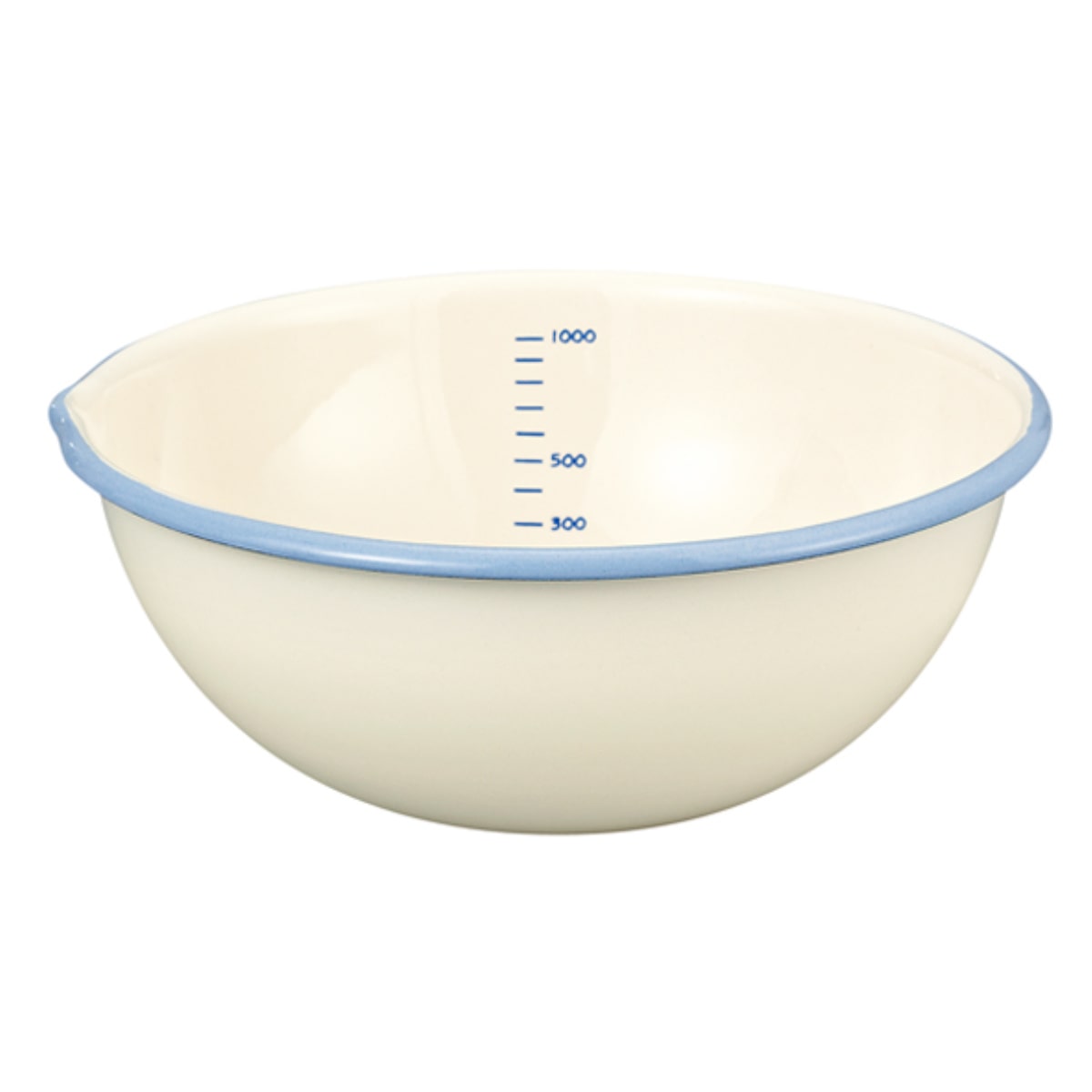 ボウル 18cm ホーロー製 富士ホーロー Honey Ware 片口ボール （ ボール ホーローボウル 琺瑯ボウル 琺瑯ボール ほうろう 片口ボウル 調理ボウル 調理ボール 目盛り付き 白 下ごしらえ キッチンツール ） 【ホワイト】