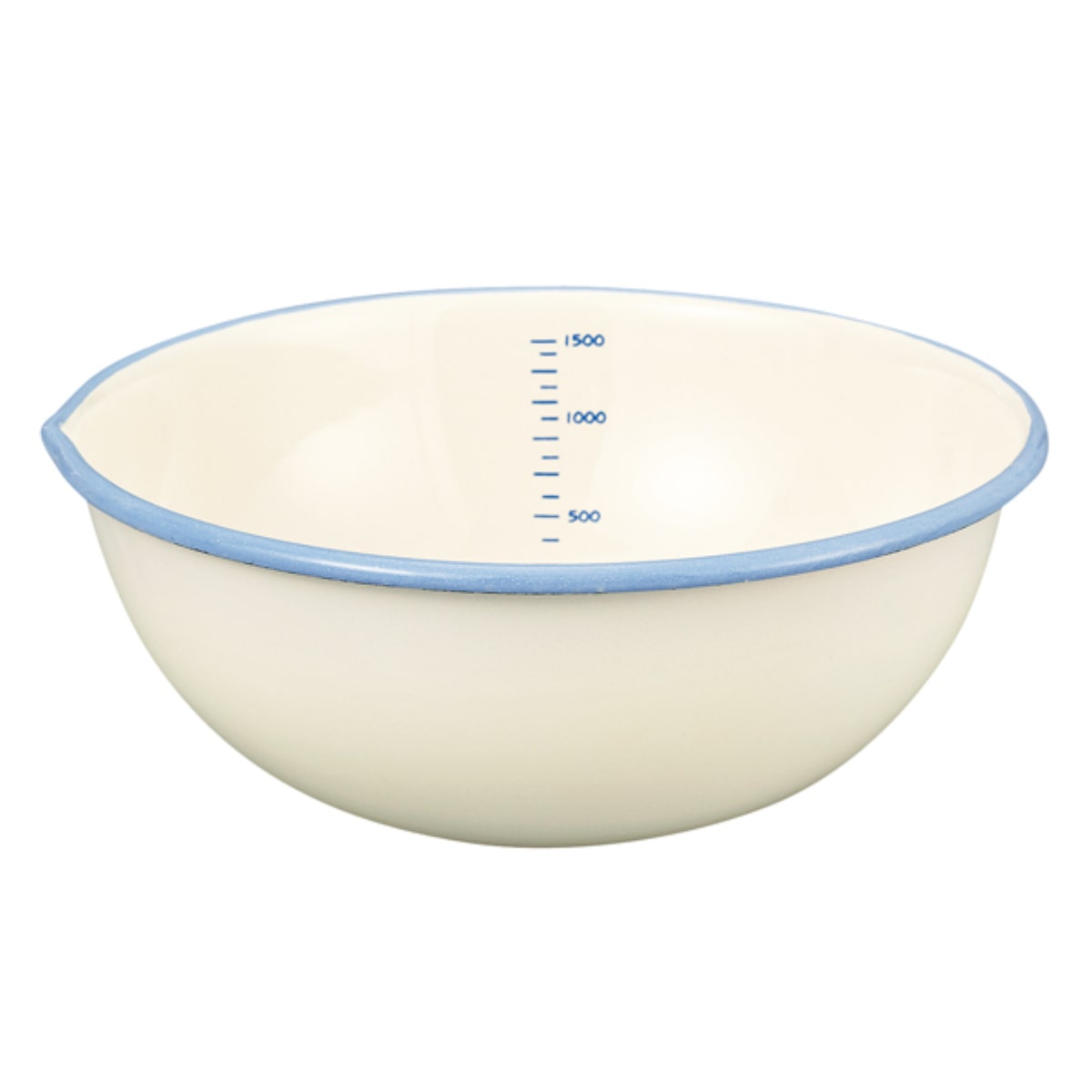 ボウル 20cm ホーロー製 富士ホーロー Honey Ware 片口ボール （ ボール ホーローボウル 琺瑯ボウル 琺瑯ボール ほうろう 片口ボウル 調理ボウル 調理ボール 目盛り付き 白 下ごしらえ キッチンツール ） 【ホワイト】