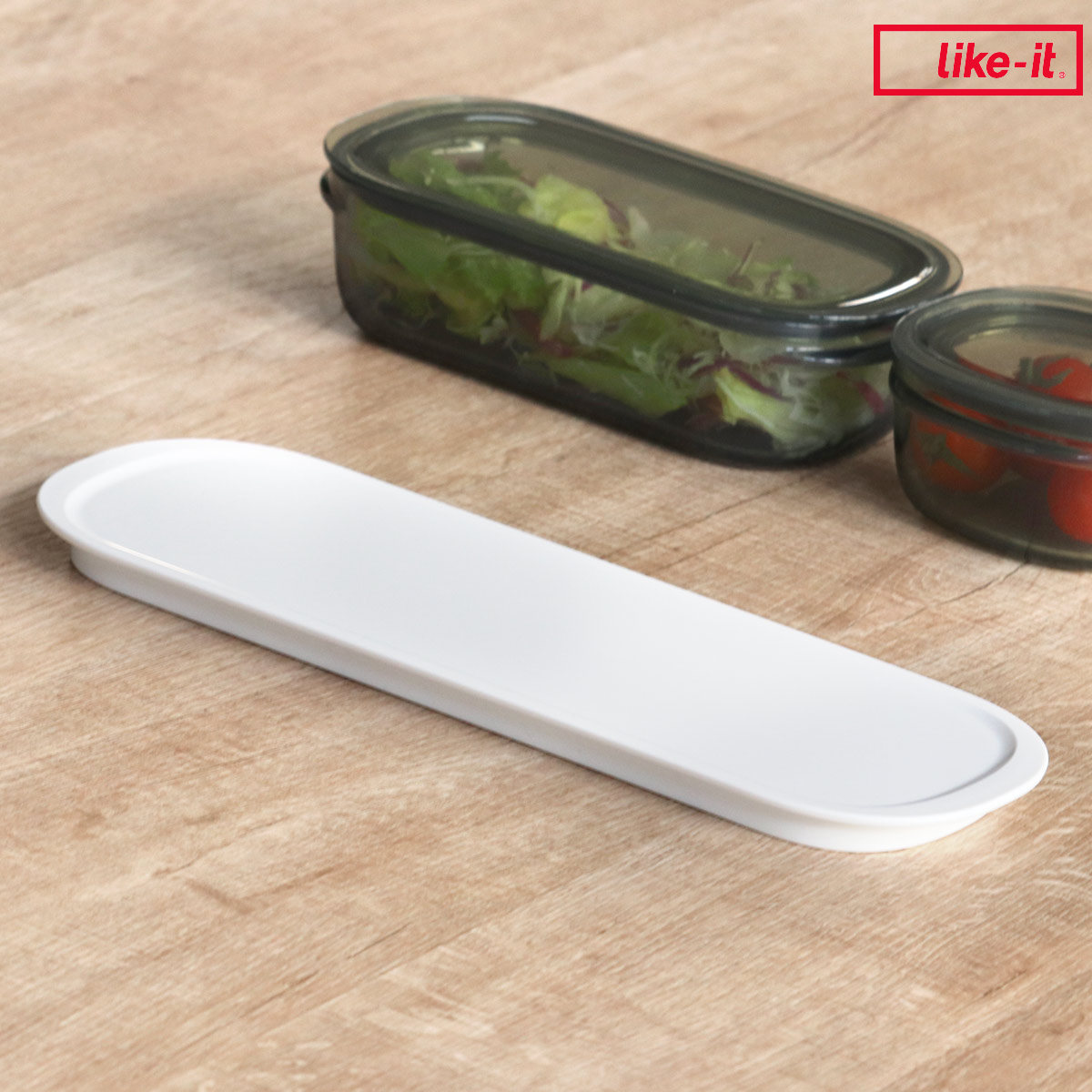 収納トレー 調理ができる保存容器 Mサイズ （ 日本製 トレー 専用トレー トレー単品 トレイ like-it ライクイット 調理ができる保存容器用 収納トレイ プレート お盆 整理 整頓 整列 冷蔵庫内 冷凍庫内 収納 ）