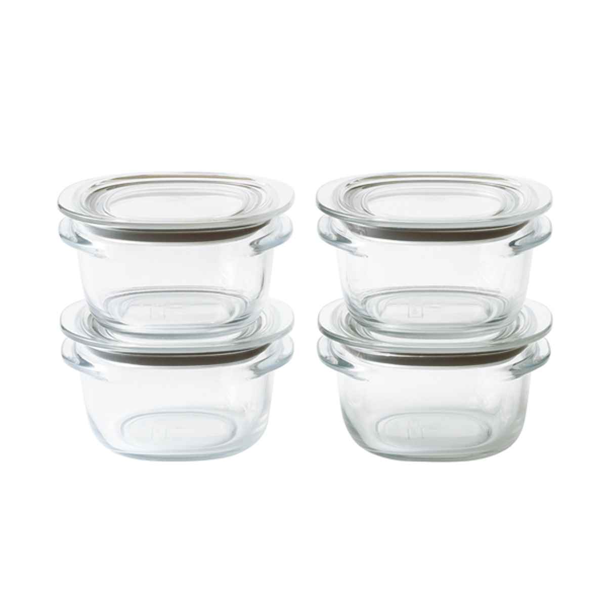 保存容器 200ml 調理ができる保存容器 Sサイズ 4個入 （ 日本製 密閉 プラスチック 電子レンジ対応 食洗機対応 電子レンジ調理器 保存 容器 調味料容器 キャニスター 0.2L ストッカー 調味料入れ フードストッカー フードコンテナ ） 【クリア】