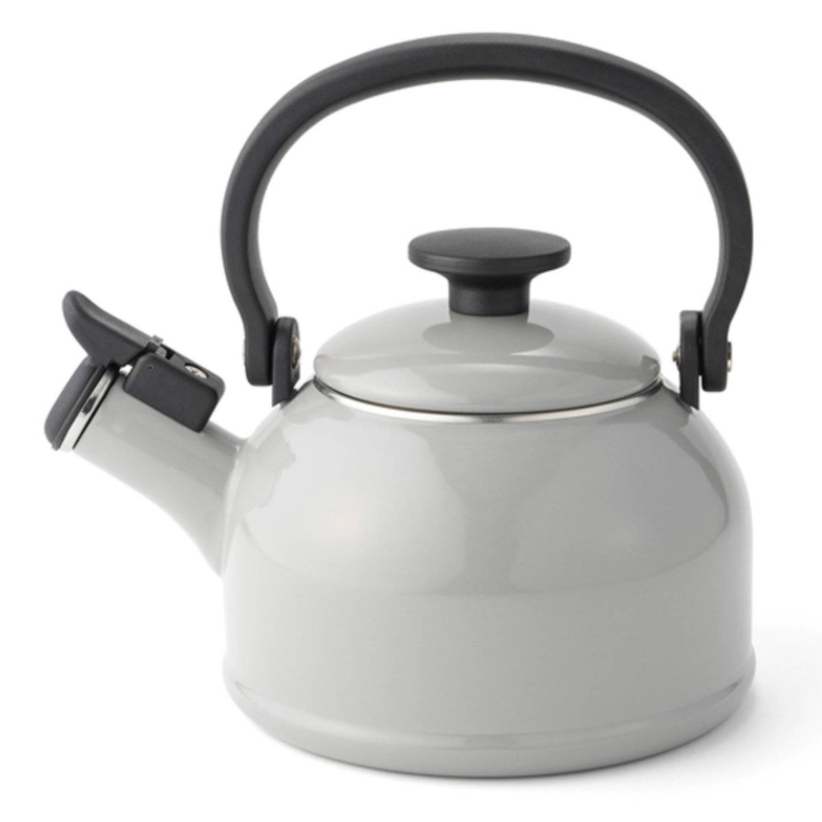 笛吹きケトル ホーロー IH対応 1.6L 富士ホーロー Honey Ware ハニーウェア Cotten コットン （ ガス火対応 ケトル やかん ヤカン ホーロー製ケトル ホーローケトル 琺瑯ケトル ホーローやかん 湯沸し IHケトル おしゃれ ） 【ライトグレー】