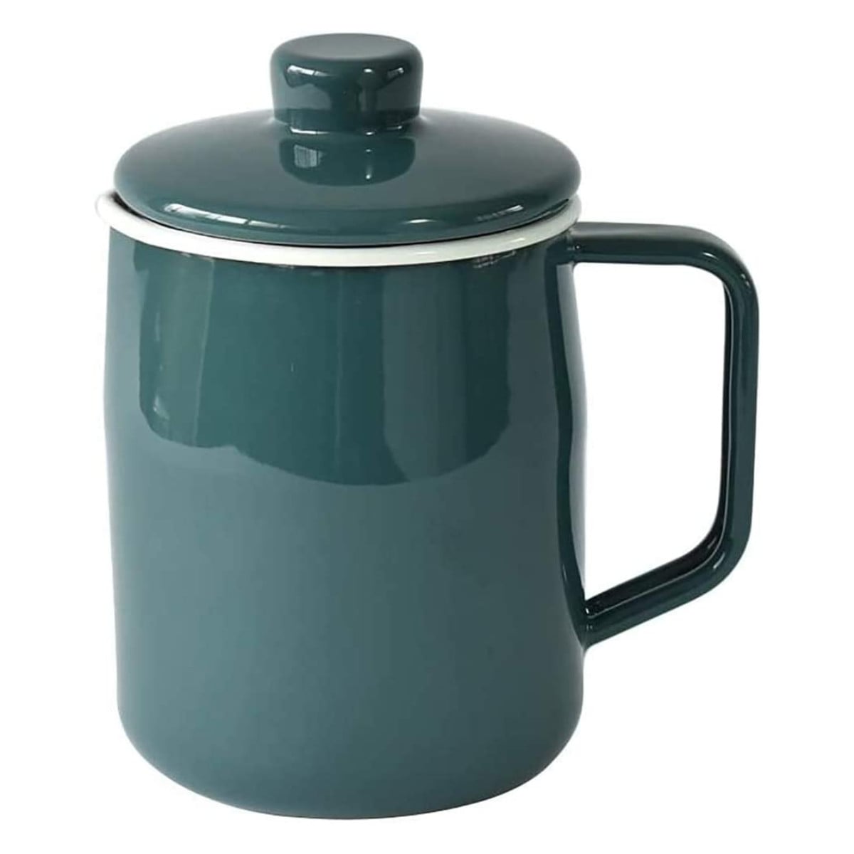 オイルポット 1L Filto 富士ホーロー Honey Ware ハニーウェア （ 油ポット 油こし器 油濾し器 オイルストッカー 濾し網付き 琺瑯 油 保存 容器 油こし ろ過 濾過 保存容器 おしゃれ ） 【スモークブルー】