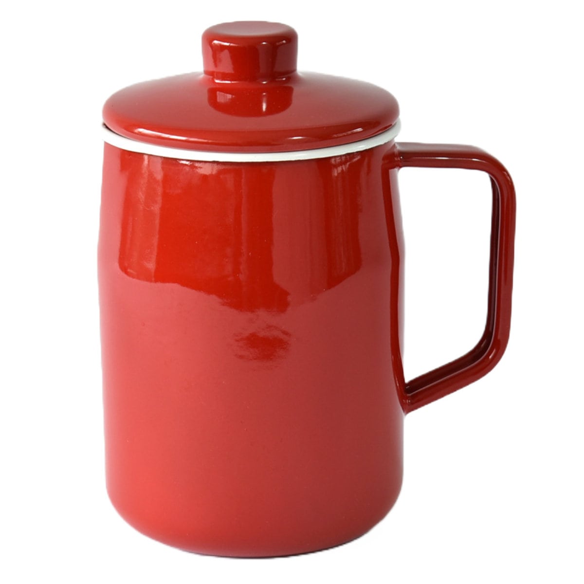 オイルポット 0.8L 活性炭カートリッジ付き Filto＋ 富士ホーロー Honey Ware ハニーウェア （ 油ポット 油こし器 油濾し器 オイルストッカー 琺瑯 油 保存 容器 油こし ろ過 濾過 保存容器 おしゃれ ） 【レッド】