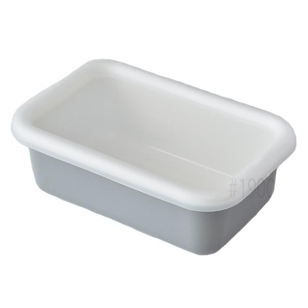 保存容器 420ml ホーロー製 浅型 S コットン 富士ホーロー （ ホーロー容器 琺瑯容器 オーブン対応 冷凍保存 ストッカー フードコンテナ 食品保存 角型容器 スクエア Honeyware ハニーウェア おしゃれ ） 【 ライトグレー 】