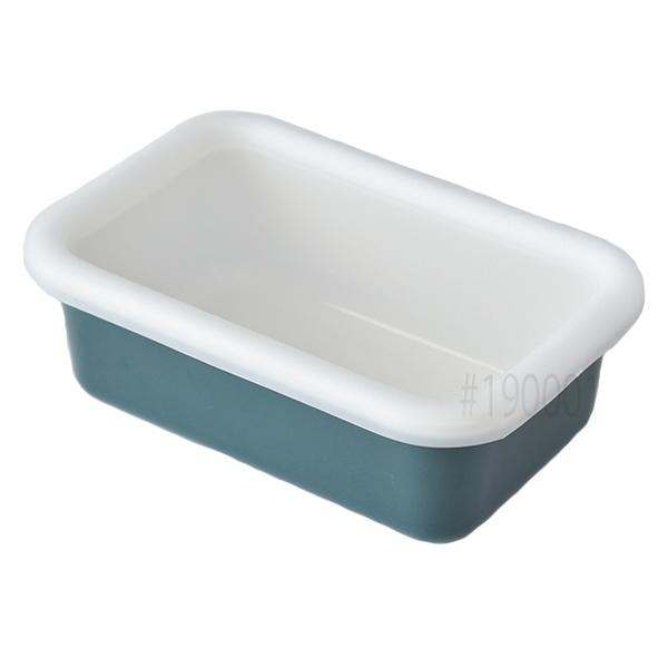 保存容器 420ml ホーロー製 浅型 S コットン 富士ホーロー （ ホーロー容器 琺瑯容器 オーブン対応 冷凍保存 ストッカー フードコンテナ 食品保存 角型容器 スクエア Honeyware ハニーウェア おしゃれ ） 【 スモークブルー 】