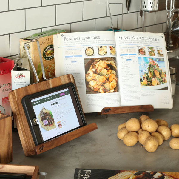 レシピスタンド 木製 アカシア ダルトン DULTON （ ブックスタンド タブレットスタンド 本立て レシピ立て マルチスタンド ブックレスト スマホスタンド 卓上 キッチン ダイニング 天然木 おしゃれ ） 【縦型】