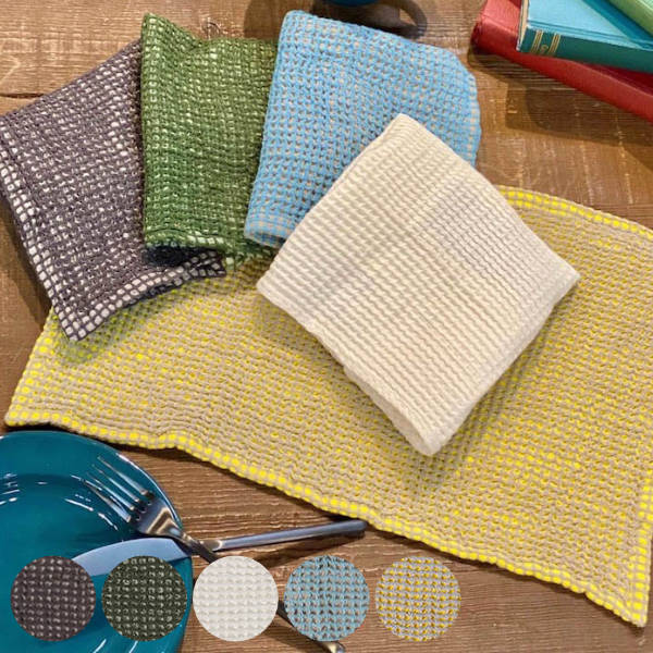 ふきん DULTON ダルトン コットン ワッフル キッチンクロス 30×45 インド綿 （ 布巾 フキン 食器拭き 食器拭きクロス テーブルクロス 手拭きタオル 吸水 お手拭き キッチンタオル 食卓用 テーブル用 キッチン用 綿100％ ） 【 オフホワイト 】