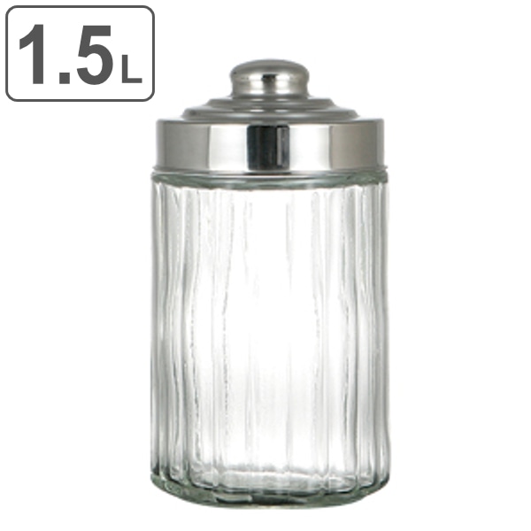 保存容器 ガラス製 スクリューリッド M ダルトン DULTON （ ガラスジャー ガラス瓶 キャニスター グラスジャー ガラスキャニスター ガラス容器 ガラス保存容器 保存瓶 保存ビン おしゃれ ）