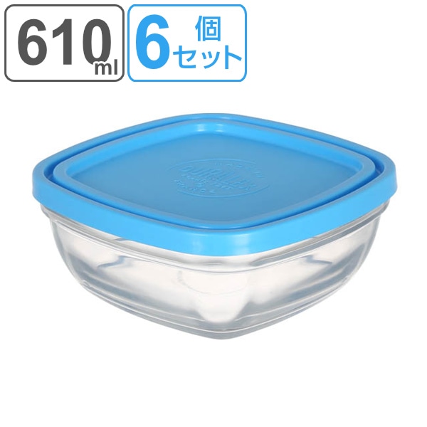 保存容器 ガラス製 6個セット 610ml カレボウル ダルトン DULTON （ ガラス ガラス保存容器 ガラス容器 ガラス製保存容器 食品保存容器 保存 容器 耐熱 電子レンジOK 食洗機対応 冷蔵庫OK 冷凍庫OK 透明 クリア おしゃれ ）