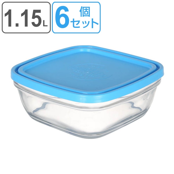 保存容器 ガラス製 6個セット 1.15L カレボウル ダルトン DULTON （ ガラス ガラス保存容器 ガラス容器 ガラス製保存容器 食品保存容器 保存 容器 耐熱 電子レンジOK 食洗機対応 冷蔵庫OK 冷凍庫OK 透明 クリア おしゃれ ）