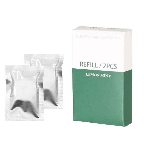 交換用リフィル カーフレグランス LEMON MINT ダルトン DULTON （ 交換用 詰め替え 車用芳香剤 車 芳香剤 カー用品 車用品 カーフレッシュナー おしゃれ エアコン ディフーザー 吹き出し口 リフィル 2個入り ）