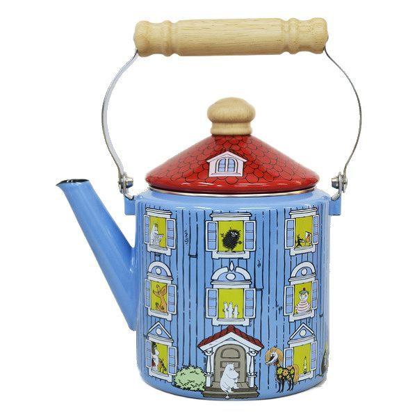 ケトル 2.0L ムーミンハウス Honey Ware ハニーウェア 富士ホーロー （ ガス火対応 IH対応 やかん ヤカン ホーロー製ケトル 薬缶 2リットル ホーローケトル 琺瑯ケトル ホーローやかん 湯沸し IHケトル おしゃれ ）