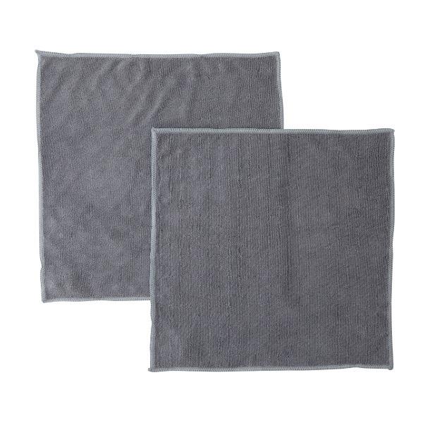 マーナ マイクロファイバー 汚れからめ取りクロス 2枚入り （ MARNA 雑巾 ぞうきん 2枚 ダスター厚手 ふきん 布巾 掃除 シンプル グレー 拭き掃除 そうじ よごれ 拭き取り 清掃グッズ そうじグッズ おしゃれ ）