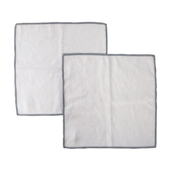 マーナ マイクロファイバー ガラス・鏡ピカッとクロス 2枚入り （ MARNA 雑巾 ぞうきん 2枚 ダスター厚手 ふきん 布巾 掃除 シンプル グレー 拭き掃除 窓そうじ 鏡 かがみ 磨き ミラー 鱗 汚れ うろこ汚れ 清掃グッズ おしゃれ ）