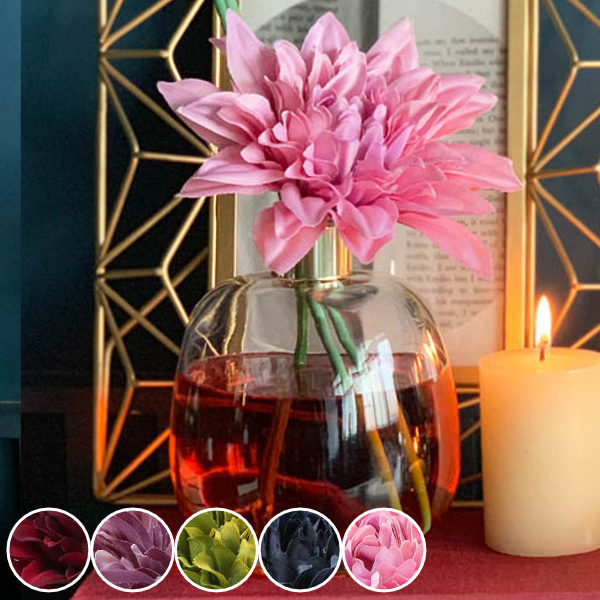 ディフューザー アロマ ダリア 花 ダルトン DULTON （ アロマディフューザー リードディフューザー 芳香剤 高級感 おしゃれ 癒し リラックス 大容量 ギフトボックス入り 450ml 5か月 玄関 リビング ） 【 レッド 】