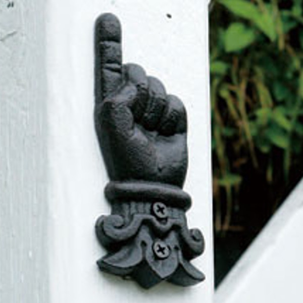 サインプレート 右 ダルトン DULTON アイアン 指 （ アイアンプレート ドアプレート ドアサイン 方向 向き 表示 ピクトサイン ガーデン インテリア 雑貨 おしゃれ 案内 レトロ アンティーク風 ）