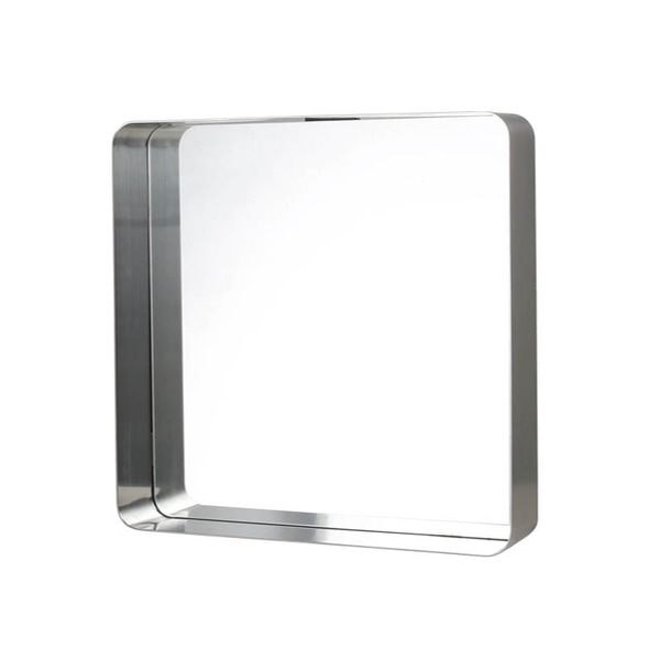 ウォールミラー ダルトン DULTON シルバー 幅45cm 壁掛け ミラー スチール 鏡 （ 壁掛けミラー メタル かがみ トイレ 寝室 ダイニング リビング 玄関 ）