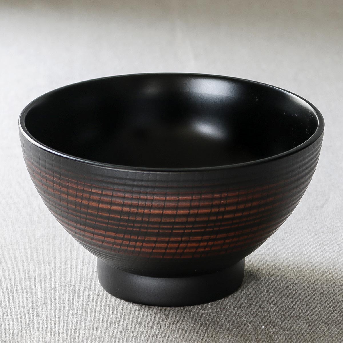 どんぶり 15cm ONES 千筋 栃木目 プラスチック製 （ 食洗機対応 電子レンジ対応 椀 深型 鉢 丼 プラスチック 食器 お椀 サラダ スープ おしゃれ 汁もの 深鉢 うつわ 日本製 単品 1枚 ）