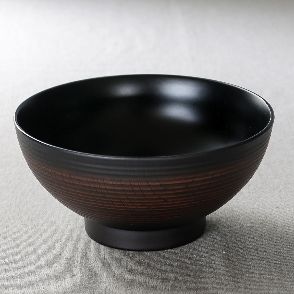 麺鉢 18cm ONES 千筋 栃木目 プラスチック製 （ 食洗機対応 電子レンジ対応 椀 深型 鉢 丼 プラスチック 食器 ボウル ラーメン鉢 スープ 深鉢 うつわ 日本製 ）