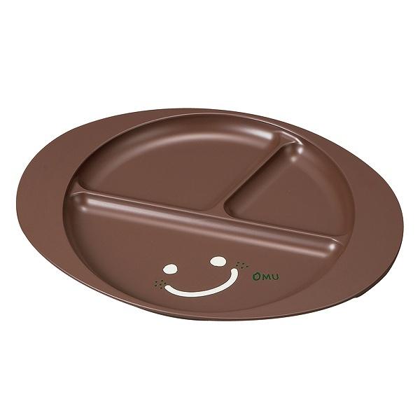 ランチプレート 27cm OMU SMILE 皿 食器 子供用食器 プラスチック 日本製 （ 食洗機対応 電子レンジ対応 ランチ皿 子供用 仕切り皿 ワンプレート 仕切皿 キッズ 子ども スマイル おしゃれ かわいい ） 【 まよよ 】
