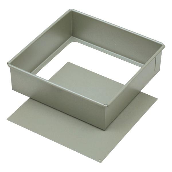 デコレーション型 角型 21cm 底取 デコ型 スチール フッ素樹脂加工 富士ホーロー （ ケーキ型 スクエアケーキ 型 7号 四角 ケーキ フッ素加工 ホール型 焼き型 角 スクエア お菓子作り 製菓道具 ）