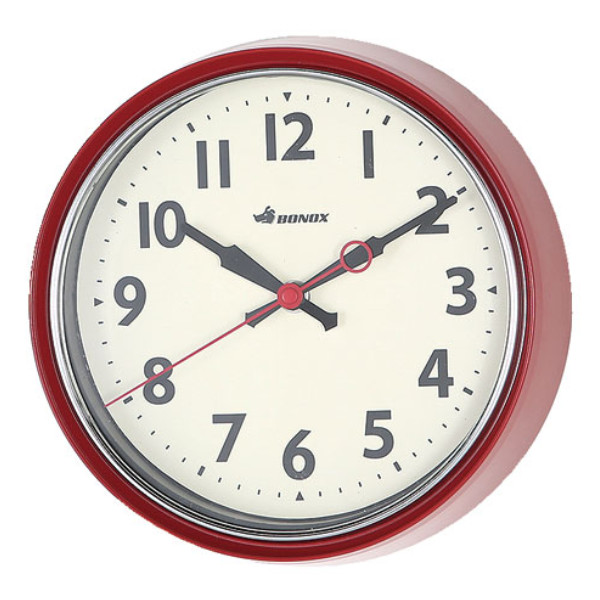 掛け時計 DULTON ウォールクロック （ 壁掛け時計 掛時計 アナログ 壁掛け 時計 おしゃれ シンプル 連続秒針 ヴィンテージ インテリア クロック とけい ）【 レッド 】