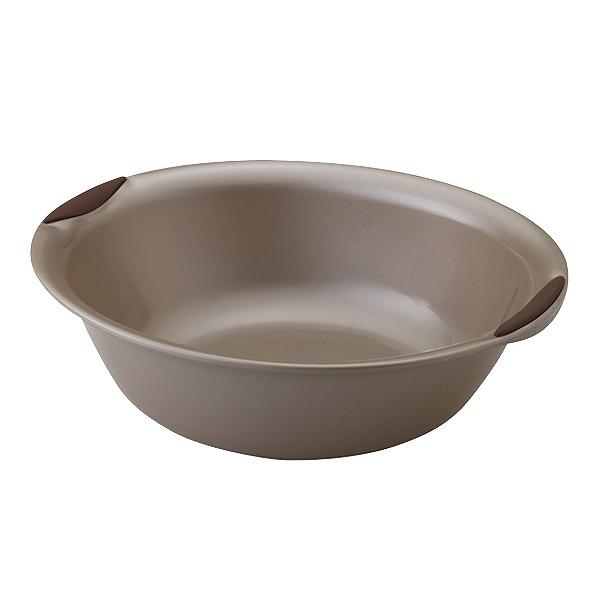 洗面器 ラスレヴィーヌ 抗菌 Ag＋ 日本製 （ 風呂おけ せんめんき すべり止め 桶 湯桶 お風呂 銀抗菌 銀 AｇAg抗菌 風呂 バスグッズ 楕円形 銀イオン すくいやすい お手入れしやすい ）【 ブラウン 】