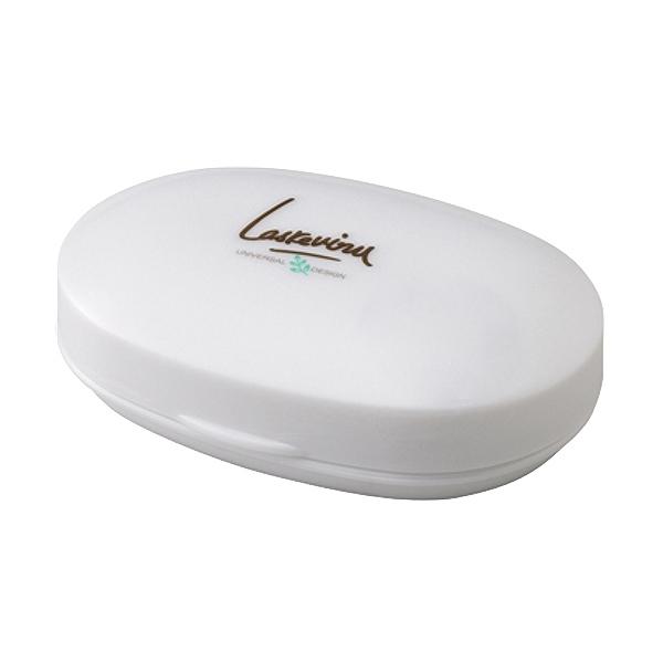 石鹸箱 ラスレヴィーヌ 抗菌 Ag＋ 日本製 （ 石鹸皿 ソープディッシュ お風呂 銀 Aｇ 石けん 石鹸 箱 皿 置き 石鹸ケース Ag抗菌 銀抗菌 ふた付き 蓋 フタ せっけん 置き皿 銀イオン 衛生的 ジム スパ 温泉 バス用品 洗面用品 ）【 ホワイト 】