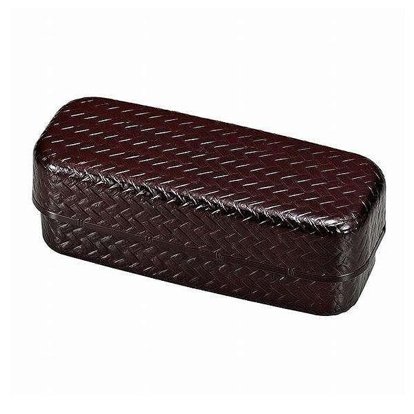 お弁当箱 2段 510ml HAKOYA あじろ スリムランチ （ 弁当箱 ランチボックス レンジ対応 食洗機対応 スリム 入れ子式 はこや ハコヤ 和風 和柄 和 二段 あじろ弁当 二段弁当箱 ベルト付き ） 【 ブラウン 】