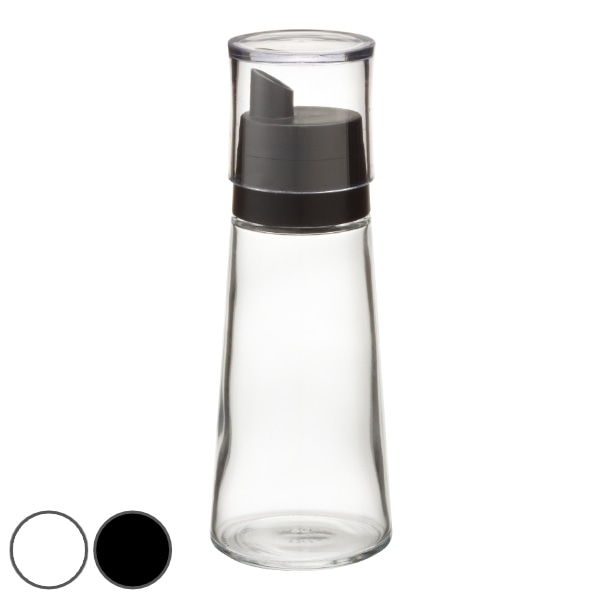 調味料入れ M 140ml スタビアリュクス 粉末調味料入れ ふりかけ （ 140 ミリリットル 調味料ボトル フタ付き 粉末 調味料 容器 3段階調節 ふりかけ70ｇ 調味料ポット 調味料ケース キッチン雑貨 ごま ダシ 塩 砂糖 コショウ ）【 ブラック 】