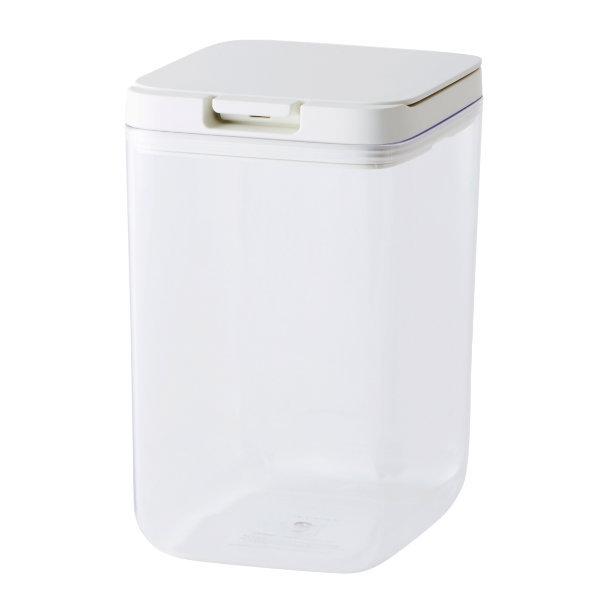 マーナ 保存容器 1.2L トール パッキン付き （ MARNA キャニスター 調味料入れ プラスチック キッチン 収納 積み重ね スタッキング シンク下 ワンタッチ 保存 容器 軽量 ）【 ホワイト 】