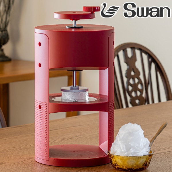 氷削機 手動式 かき氷機 家庭用 ブロック氷専用 専用氷カップ付 SWAN conee 日本製 （ かき氷器 手動 自宅用 ふわふわ 製氷カップ 収納袋 ステンレス刃 かき氷メーカー 氷かき機 手回し カキ氷 カキ氷器 おしゃれ ）