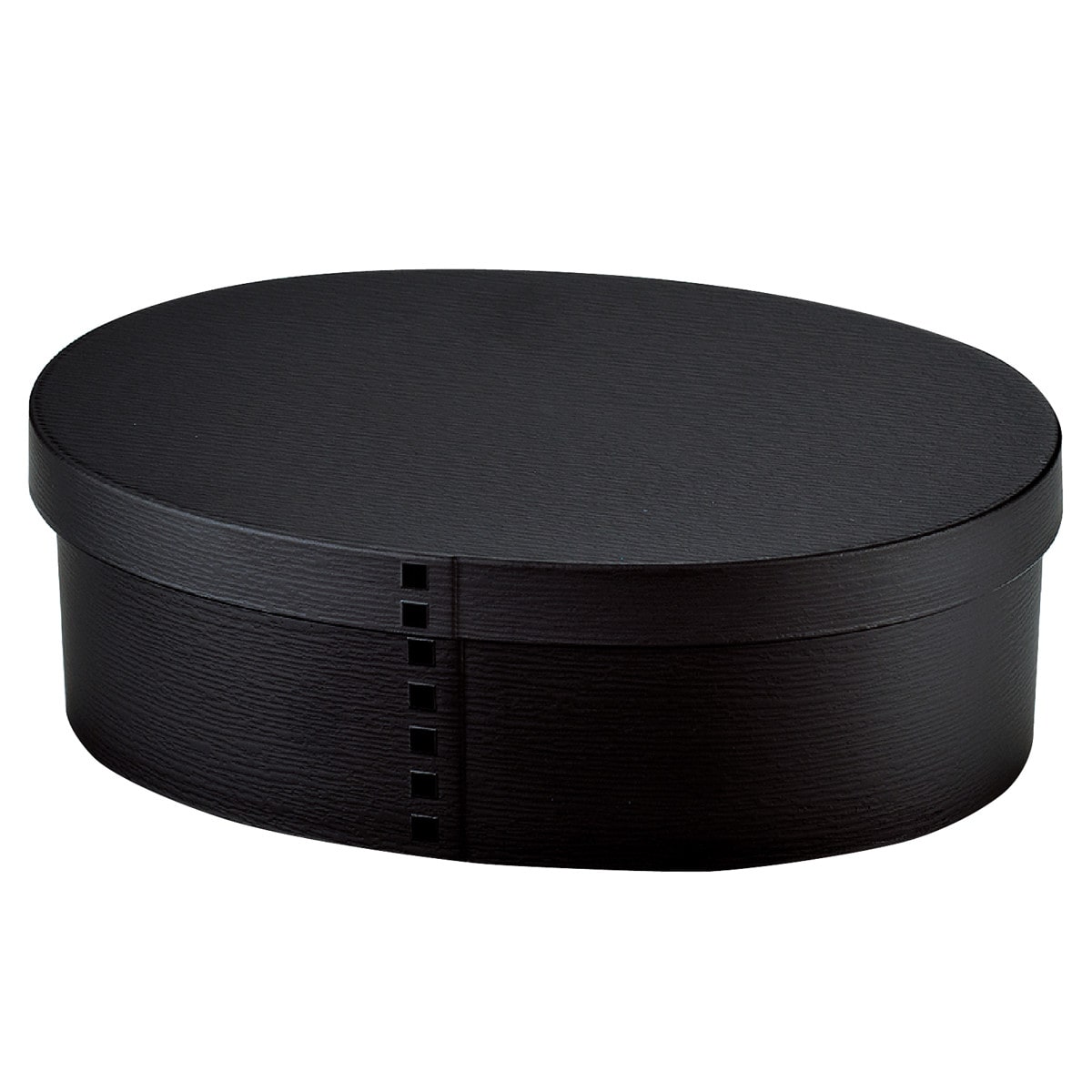 お弁当箱 1段 曲げわっぱ レンジ対応 800ml モノトーン曲げわっぱ （ 日本製 食洗機対応 抗菌 曲げわっぱ弁当箱 曲げわっぱ風 わっぱ弁当箱 弁当 一段弁当箱 食洗機OK レンジOK 一段 小判型 男性 ホワイト ブラック モノトーン ） 【マットブラック】